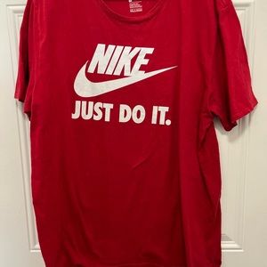 Red Nike shirt